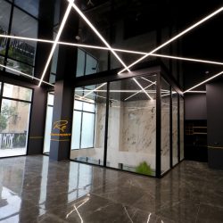 مراحل اجرای لاین نوری در سقف کشسان