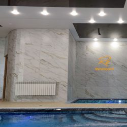 سقف مشکی سفید در استخر