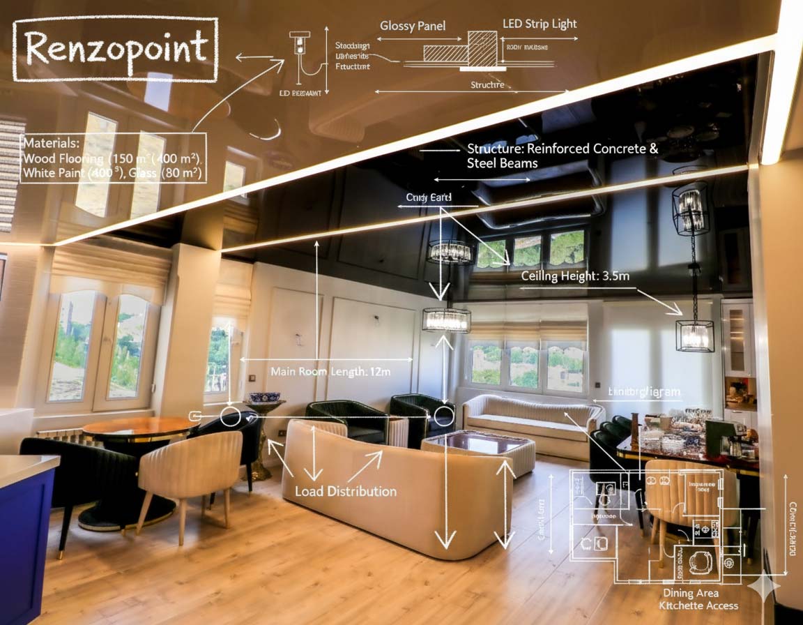 تاثیر سقف کشسان در معماری داخلی